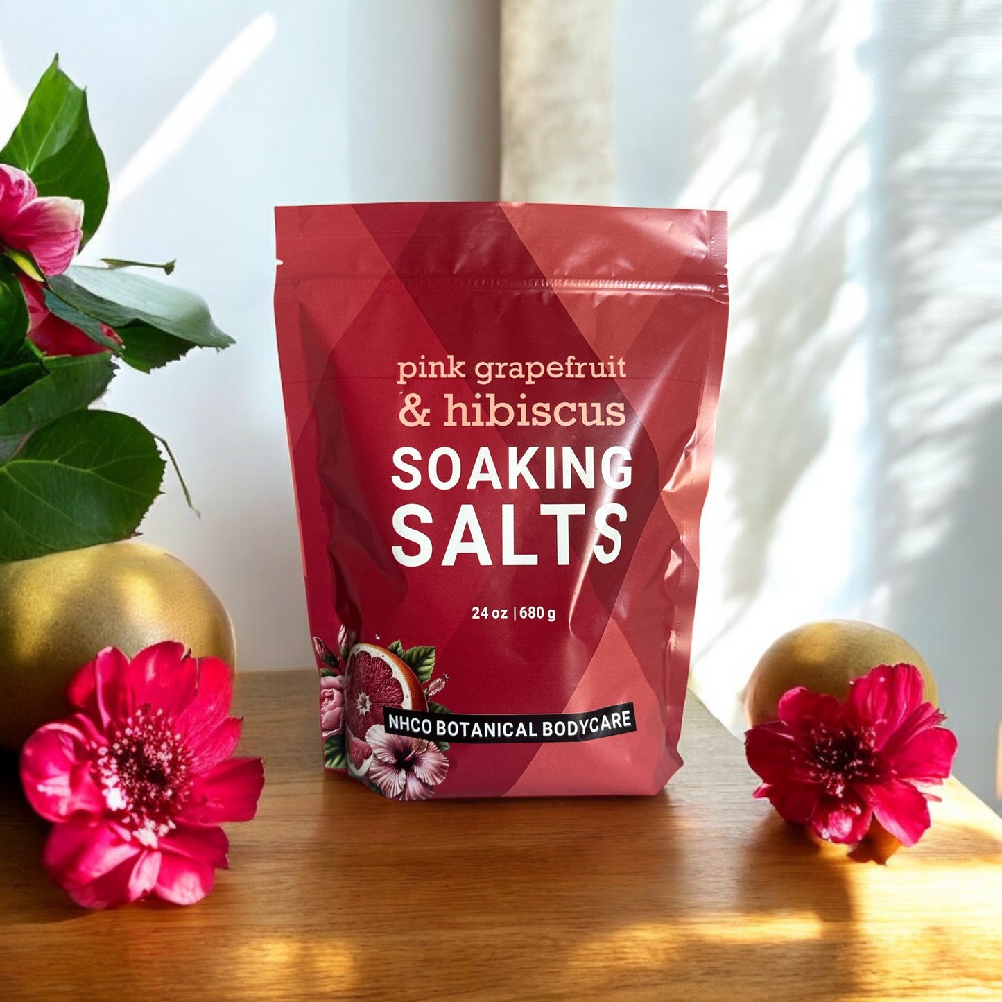 Pink Grapefruit & Hibiscus Soaking Salts